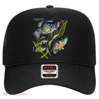 Black Fly Crappie Bluegill Fishing Panfish Flies Jig Hat thumb 0