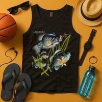 Black Fly Crappie Bluegill Fishing Panfish Flies Jig Tank Top thumb 4