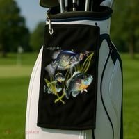 Black Fly Crappie Bluegill Fishing Panfish Flies Jig Golf Towel thumb 2
