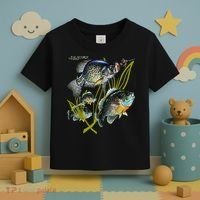 Black Fly Crappie Bluegill Fishing Panfish Flies Jig Toddler T-Shirt thumb 3
