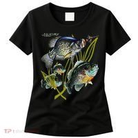 Black Fly Crappie Bluegill Fishing Panfish Flies Jig Women's T-Shirt thumb 0