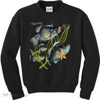 Black Fly Crappie Bluegill Fishing Panfish Flies Jig Kids Sweatshirt thumb 0