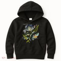 Black Fly Crappie Bluegill Fishing Panfish Flies Jig Kids Hoodie thumb 0