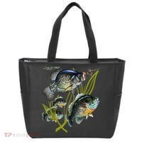 Black Fly Crappie Bluegill Fishing Panfish Flies Jig Tote Bag thumb 0