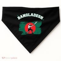 Bangladesh Flag Cricket Jersey Fans Player USA-Made Doggie Bandana thumb 0