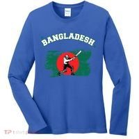 Bangladesh Flag Cricket Jersey Fans Player Women's Long Sleeve Shirt thumb 0