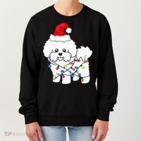 Bichon Frise Christmas Light Funny Dog Lover Gift Women's Sweatshirt thumb 0