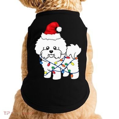 Bichon Frise Christmas Light Funny Dog Lover Gift Doggie Tank