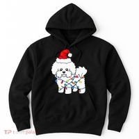 Bichon Frise Christmas Light Funny Dog Lover Gift Hoodie thumb 0