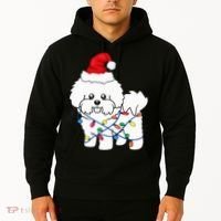 Bichon Frise Christmas Light Funny Dog Lover Gift Hoodie thumb 2