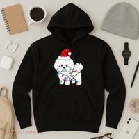 Bichon Frise Christmas Light Funny Dog Lover Gift Hoodie thumb 3