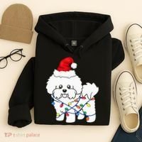 Bichon Frise Christmas Light Funny Dog Lover Gift Hoodie thumb 4