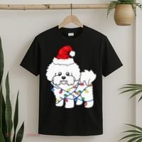 Bichon Frise Christmas Light Funny Dog Lover Gift T-Shirt thumb 2
