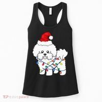 Bichon Frise Christmas Light Funny Dog Lover Gift Women's Tank Top thumb 0