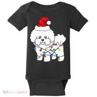 Bichon Frise Christmas Light Funny Dog Lover Gift Baby Bodysuit thumb 0