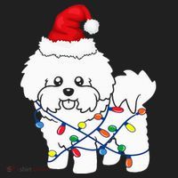 Bichon Frise Christmas Light Funny Dog Lover Gift Hat thumb 2