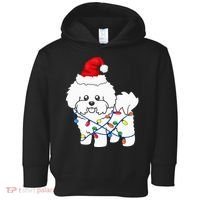 Bichon Frise Christmas Light Funny Dog Lover Gift Toddler Hoodie thumb 0