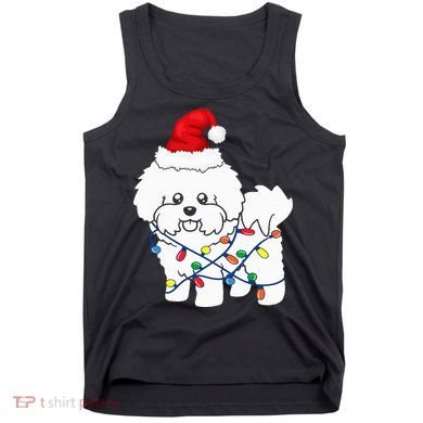 Bichon Frise Christmas Light Funny Dog Lover Gift Tank Top