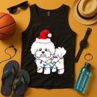 Bichon Frise Christmas Light Funny Dog Lover Gift Tank Top thumb 4