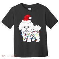 Bichon Frise Christmas Light Funny Dog Lover Gift Toddler T-Shirt thumb 0
