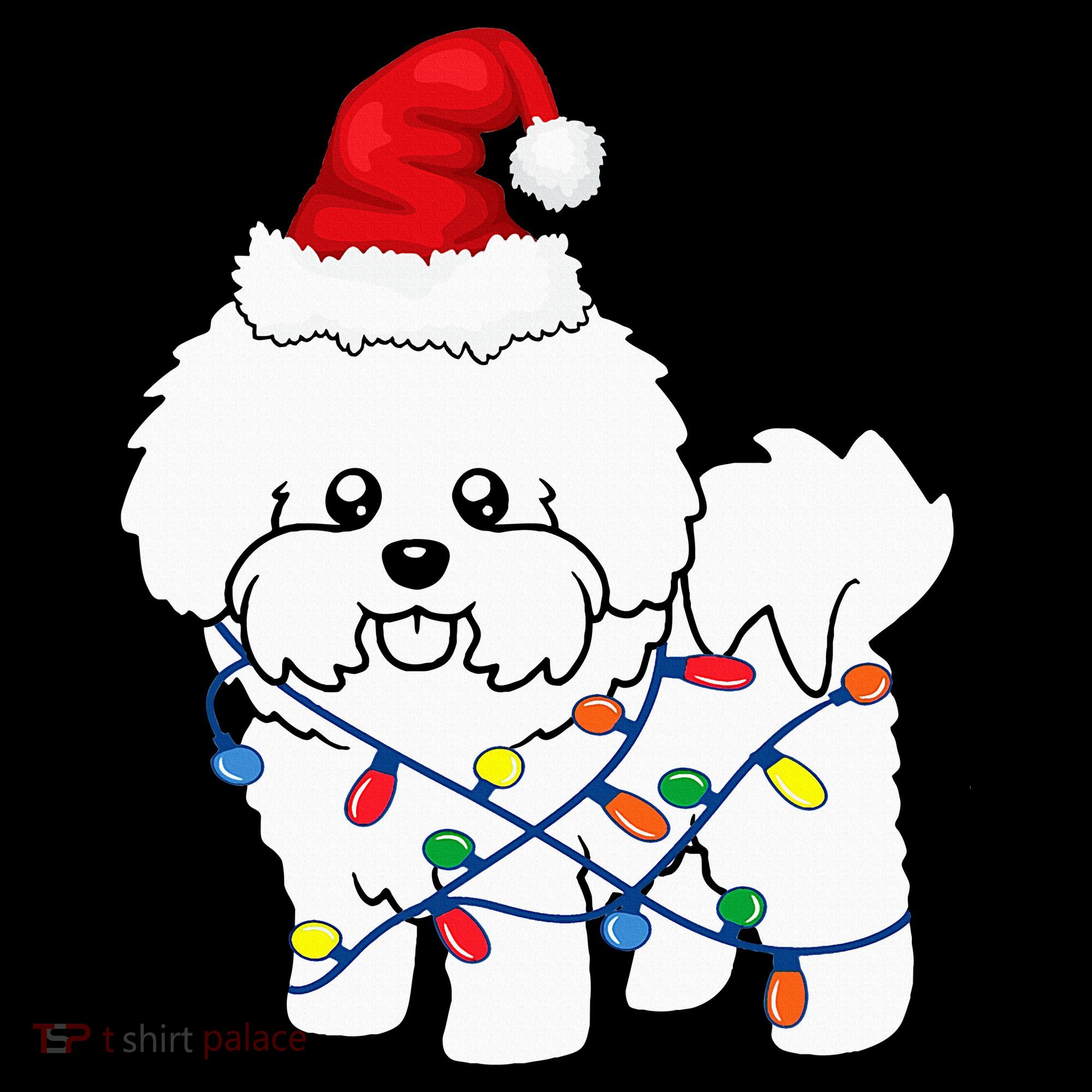 Bichon Frise Christmas Light Funny Dog Lover Gift Visor
