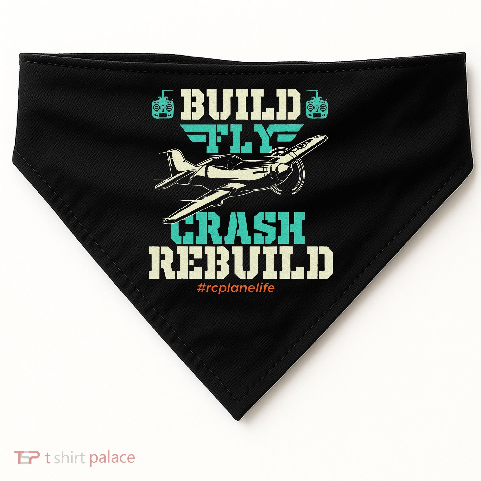 Build Fly Crash Rebuild RC Airplane Pilot RC Plane USA-Made Doggie Bandana