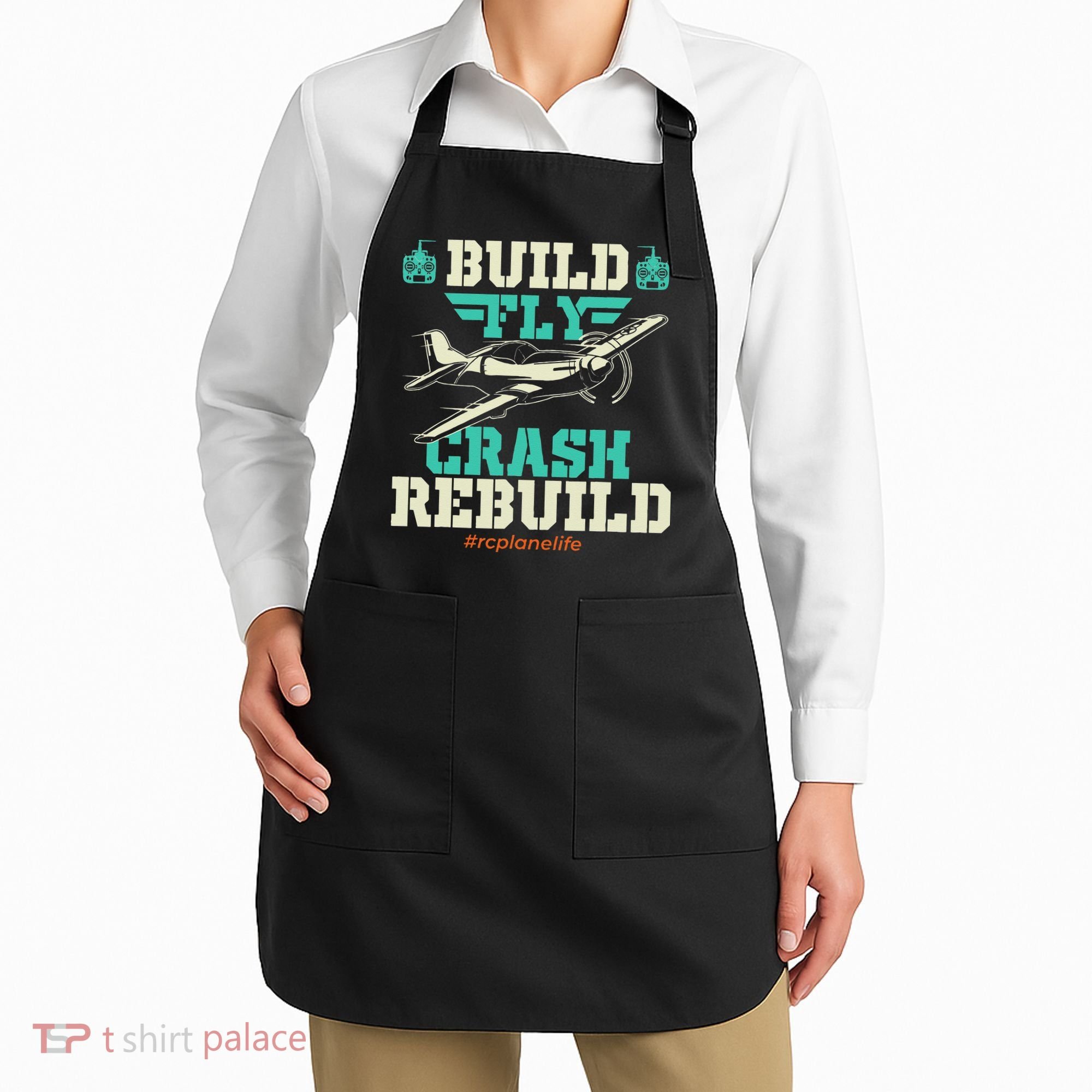 Build Fly Crash Rebuild RC Airplane Pilot RC Plane Apron