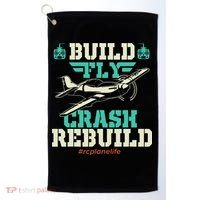 Build Fly Crash Rebuild RC Airplane Pilot RC Plane Golf Towel thumb 0