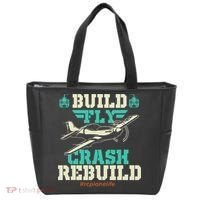Build Fly Crash Rebuild RC Airplane Pilot RC Plane Tote Bag thumb 0