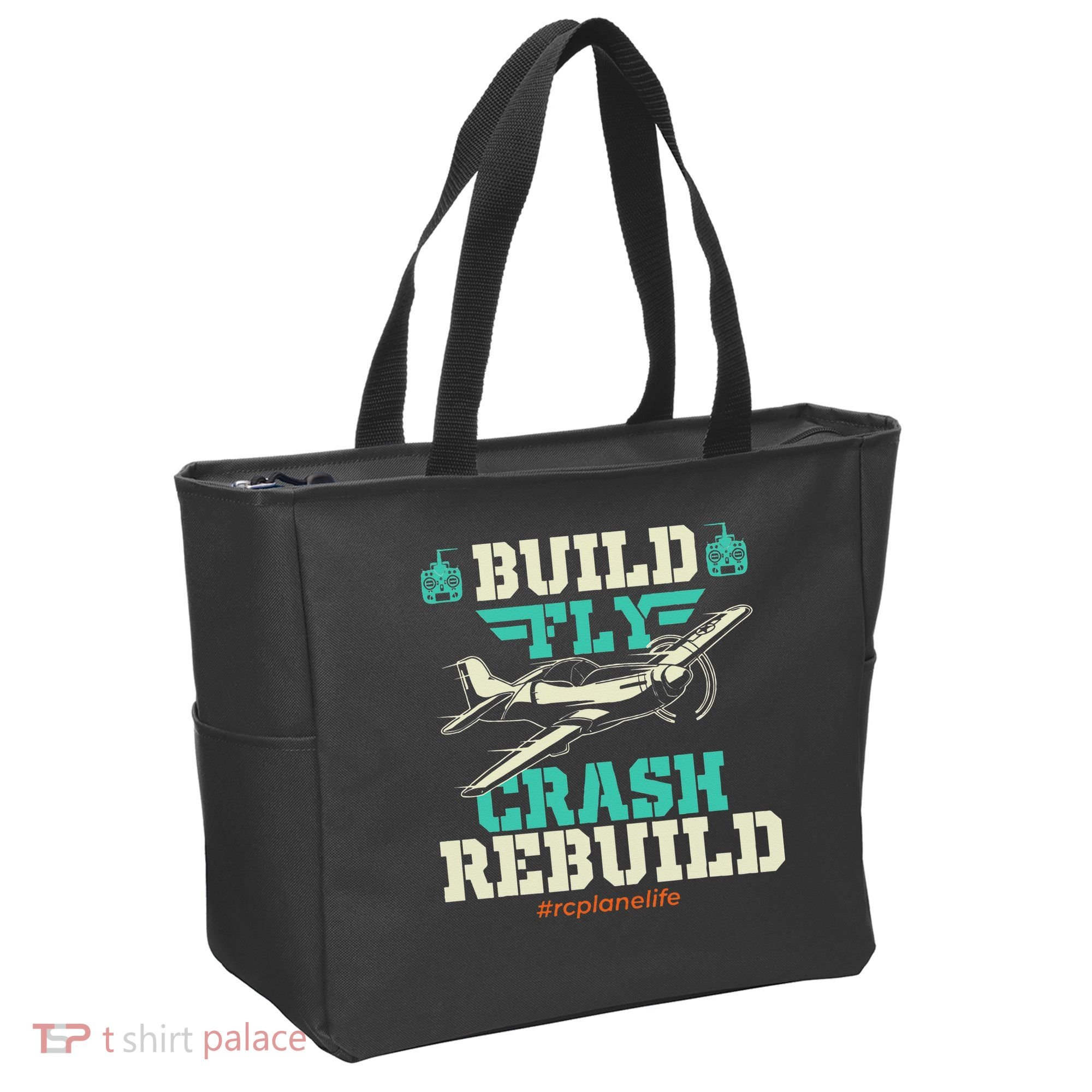 Build Fly Crash Rebuild RC Airplane Pilot RC Plane Tote Bag