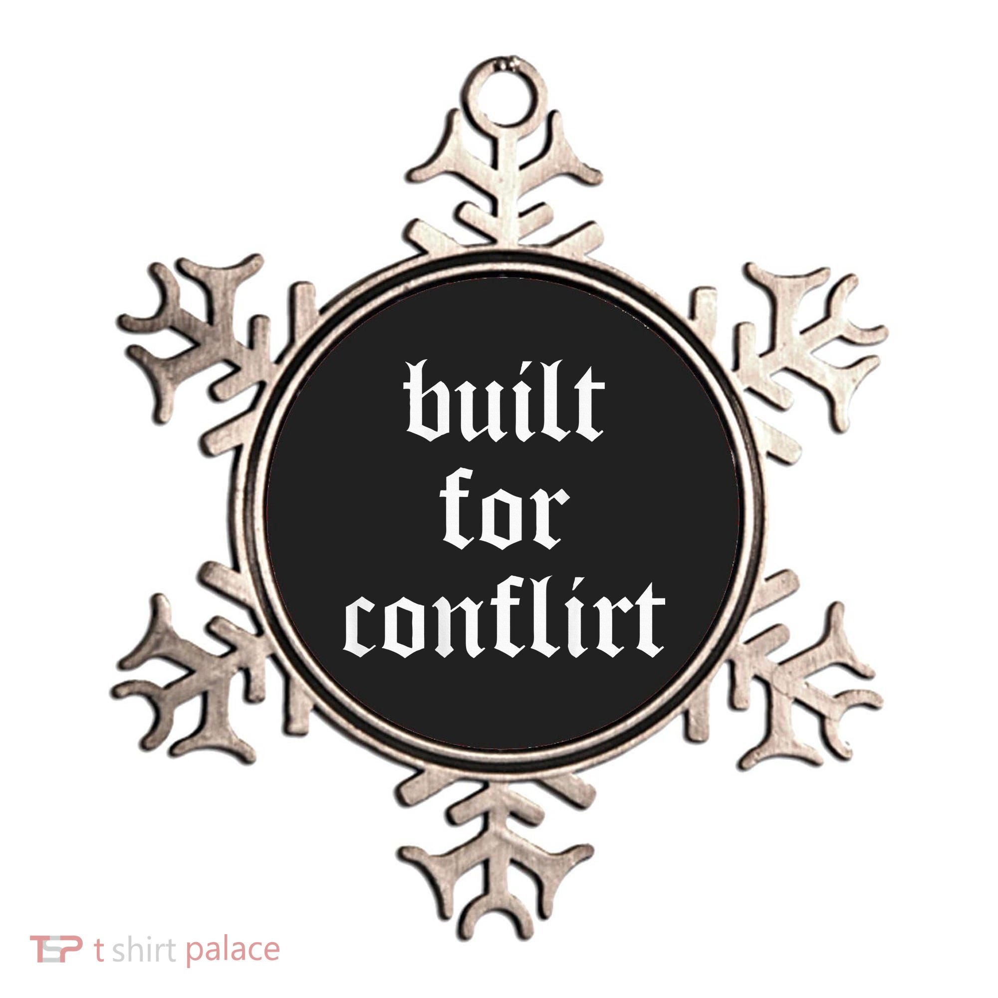 Built For Conflict Funny Gym Workout Lovers Ornament