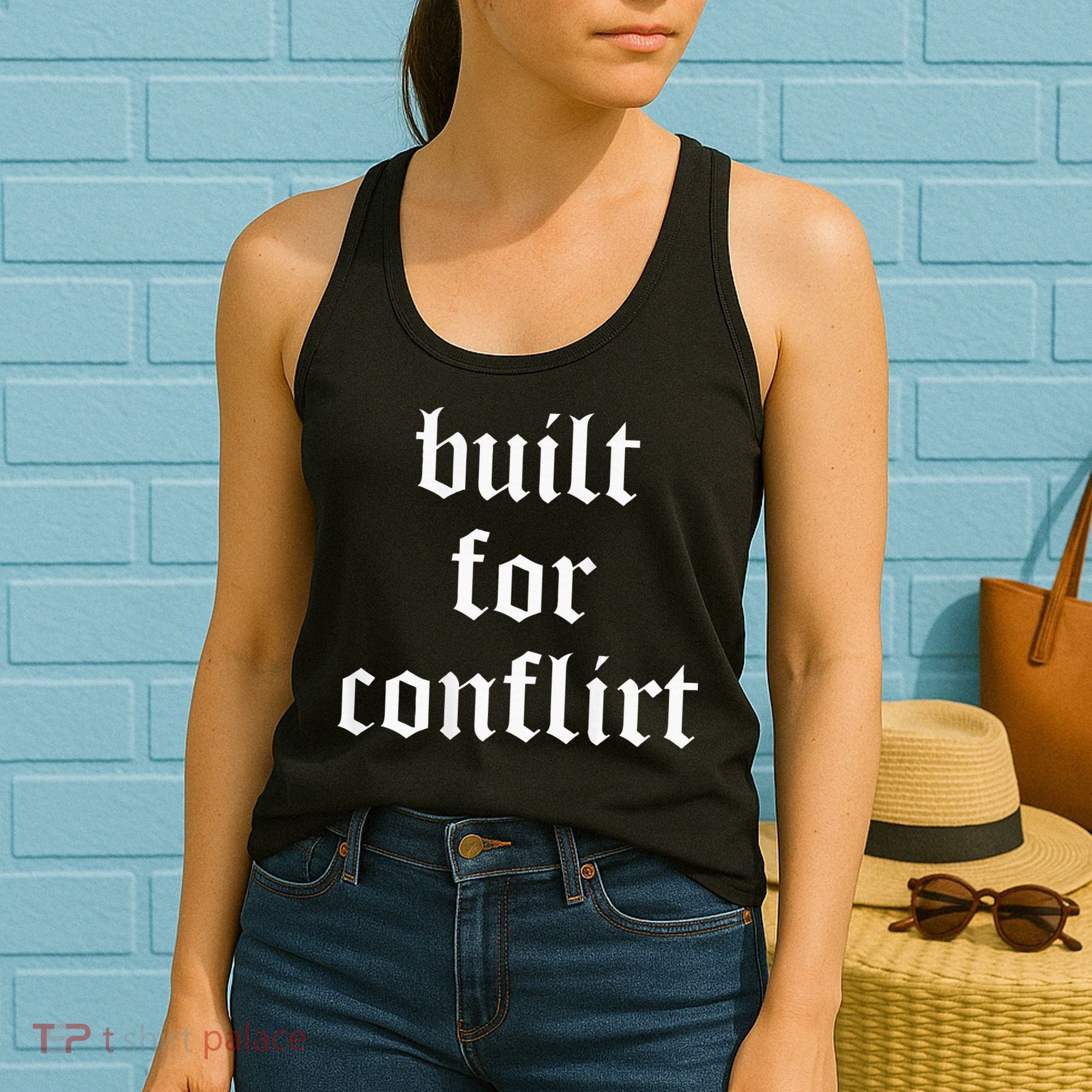 Built For Conflict Funny Gym Workout Lovers Women's Tank Top