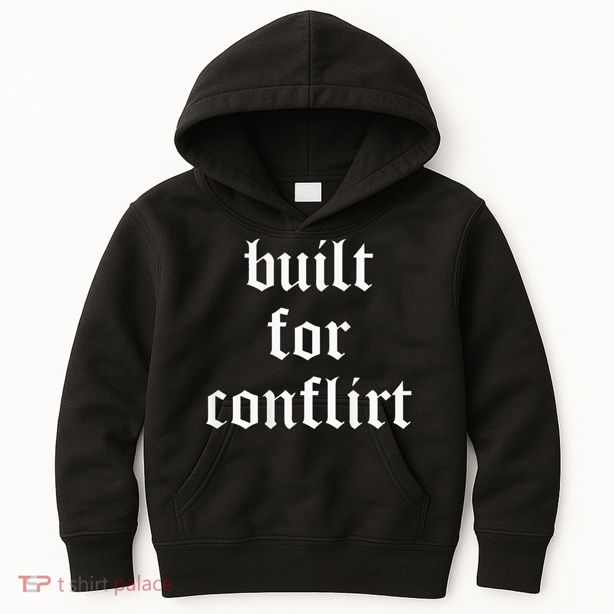 Built For Conflict Funny Gym Workout Lovers Kids Hoodie