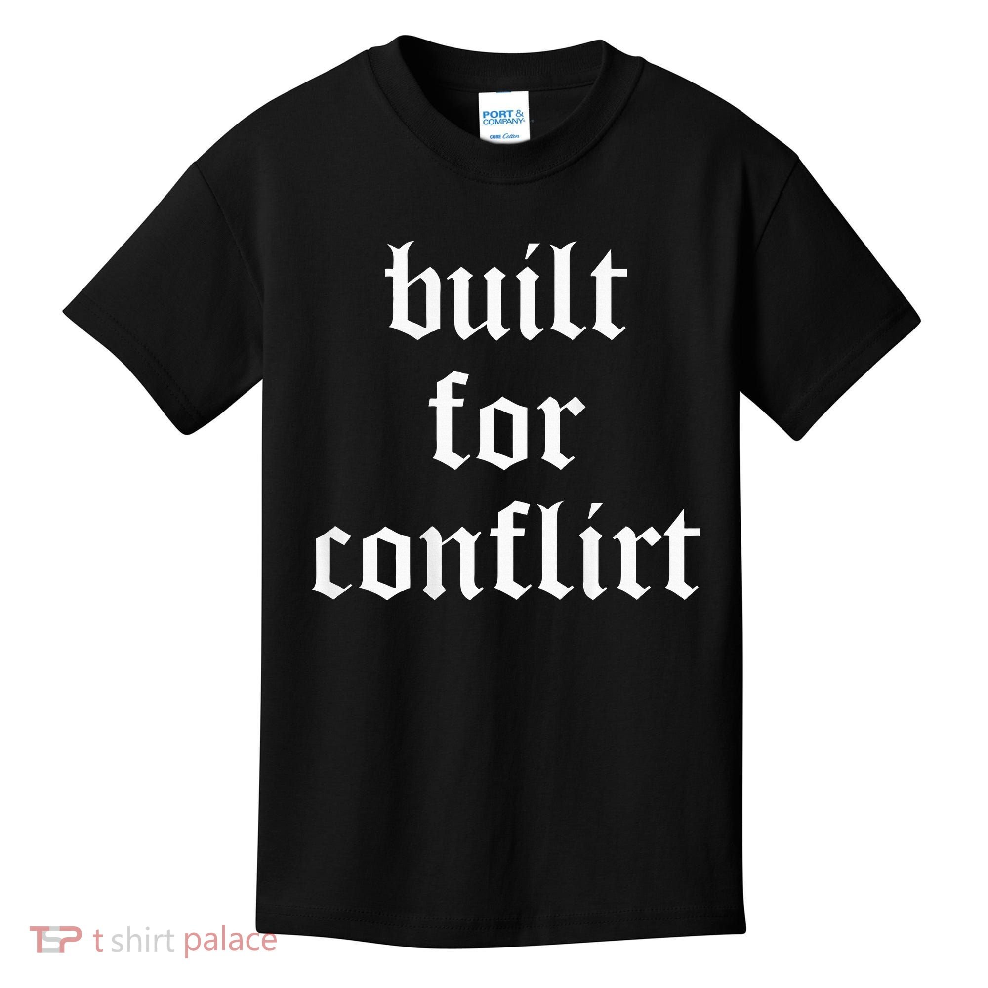 Built For Conflict Funny Gym Workout Lovers Kids T-Shirt