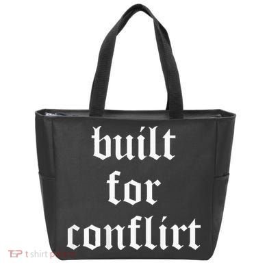 Built For Conflict Funny Gym Workout Lovers Tote Bag