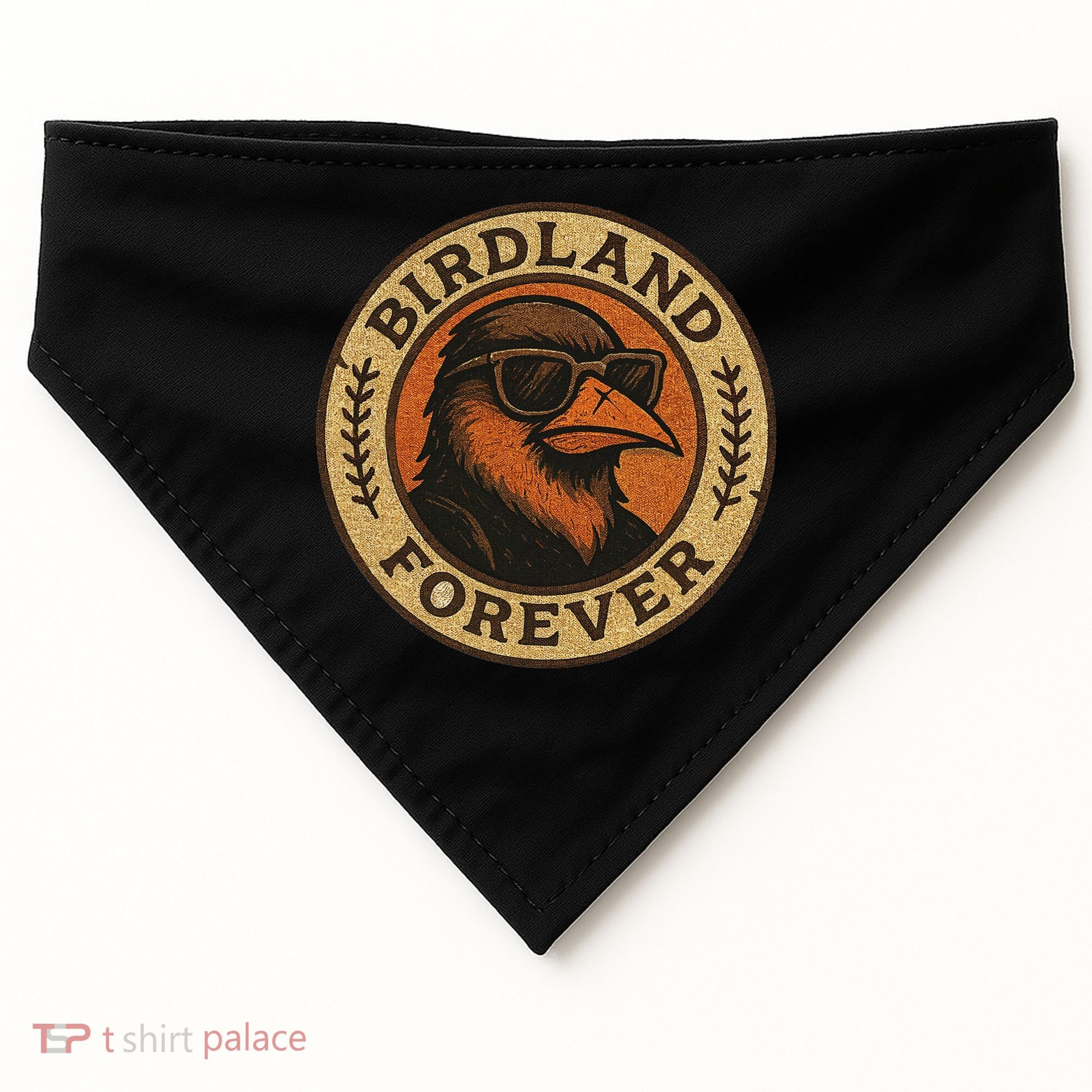 Birdland Forever Cool Retro Oriole Gift For Women USA-Made Doggie Bandana