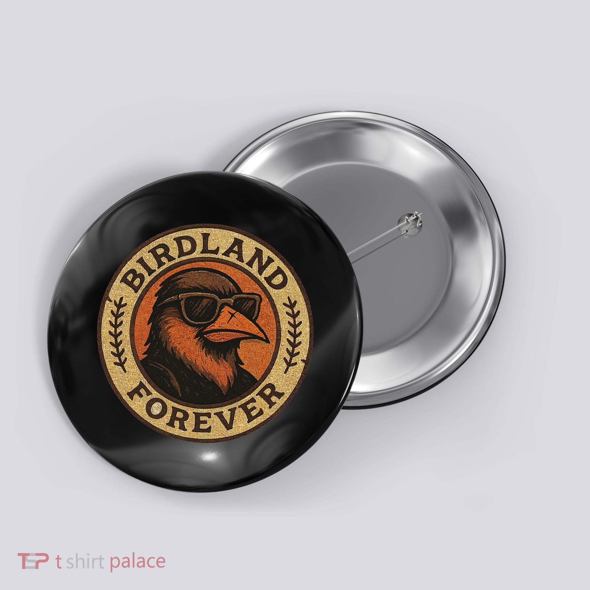 Birdland Forever Cool Retro Oriole Gift For Women Button