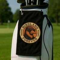 Birdland Forever Cool Retro Oriole Gift For Women Golf Towel thumb 2