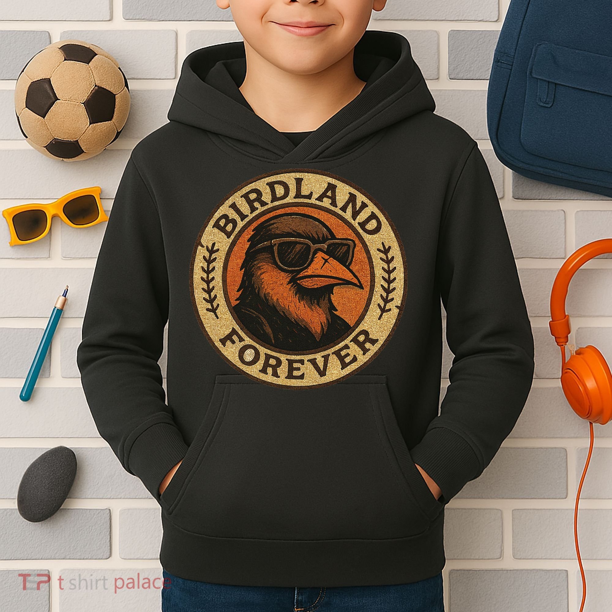 Birdland Forever Cool Retro Oriole Gift For Women Kids Hoodie