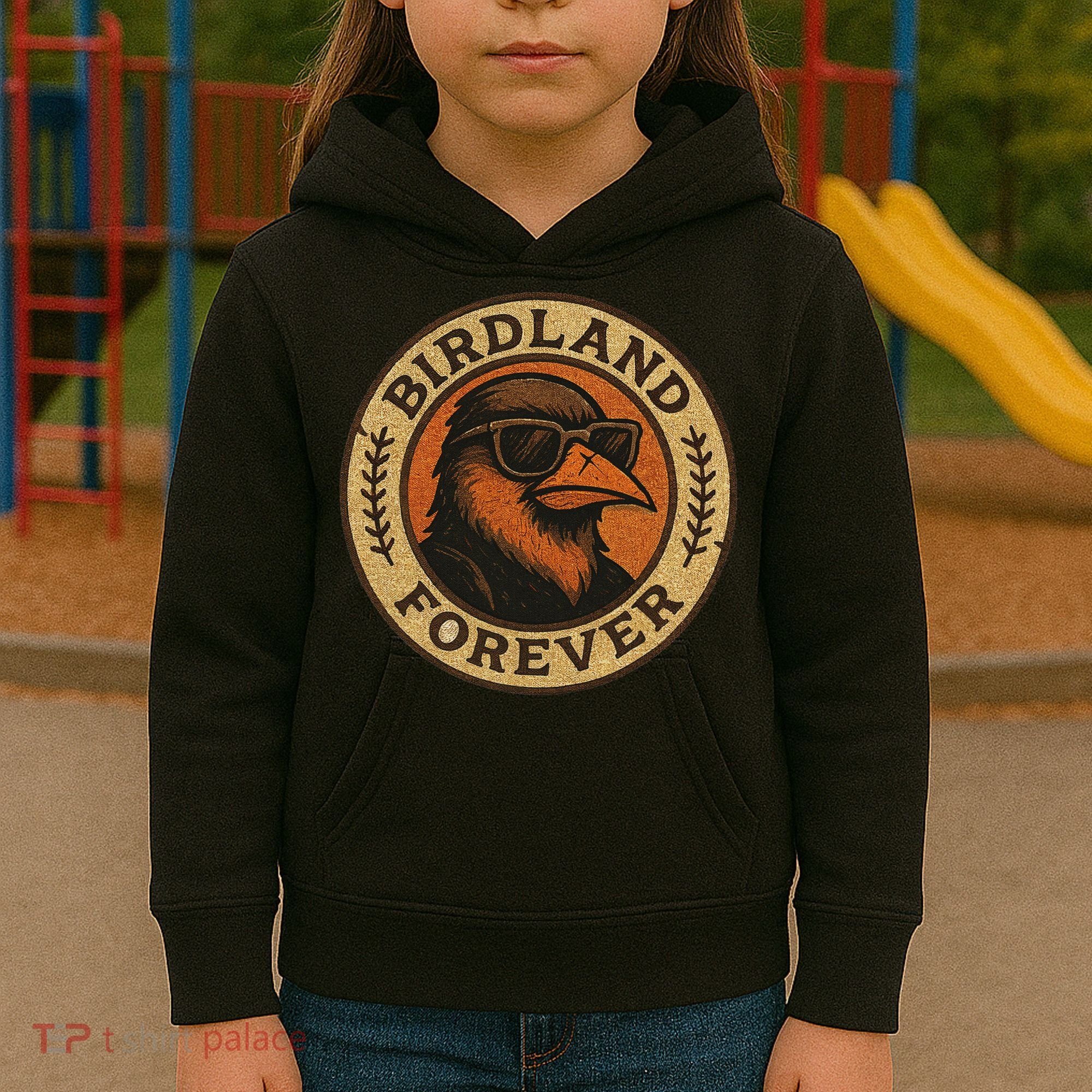 Birdland Forever Cool Retro Oriole Gift For Women Kids Hoodie