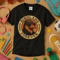 Birdland Forever Cool Retro Oriole Gift For Women Kids T-Shirt thumb 3