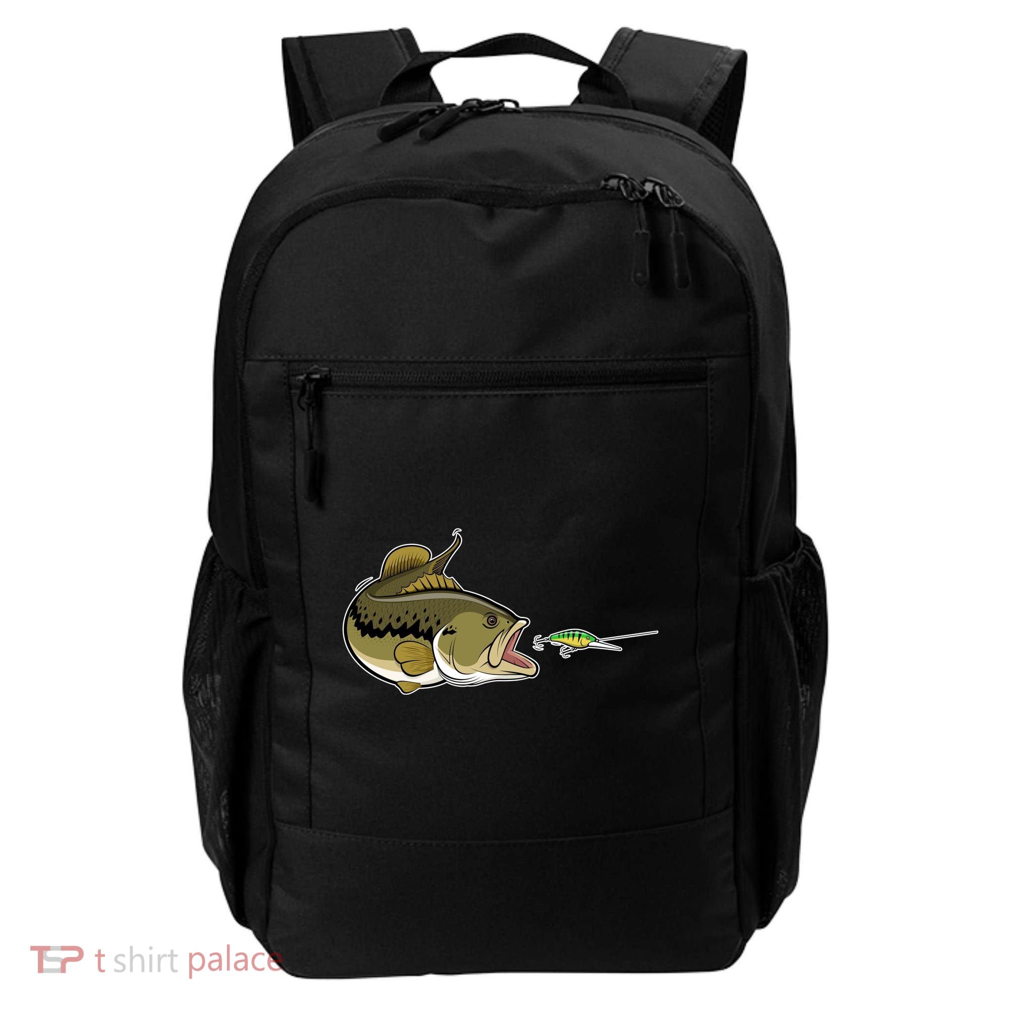 Bass Fish Chasing Lure Hook Fishing Fan Backpack