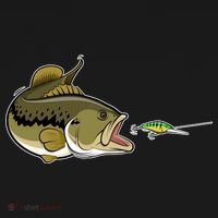 Bass Fish Chasing Lure Hook Fishing Fan Ornament thumb 1
