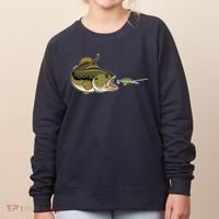 Bass Fish Chasing Lure Hook Fishing Fan Women's Sweatshirt thumb 0