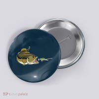 Bass Fish Chasing Lure Hook Fishing Fan Button thumb 0