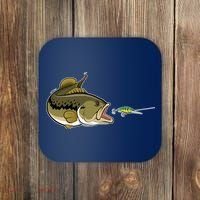 Bass Fish Chasing Lure Hook Fishing Fan Coaster thumb 0