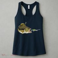 Bass Fish Chasing Lure Hook Fishing Fan Women's Tank Top thumb 3