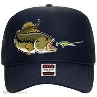 Bass Fish Chasing Lure Hook Fishing Fan Hat thumb 0