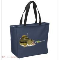 Bass Fish Chasing Lure Hook Fishing Fan Tote Bag thumb 2