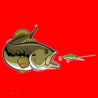 Bass Fish Chasing Lure Hook Fishing Fan Santa Hat thumb 1